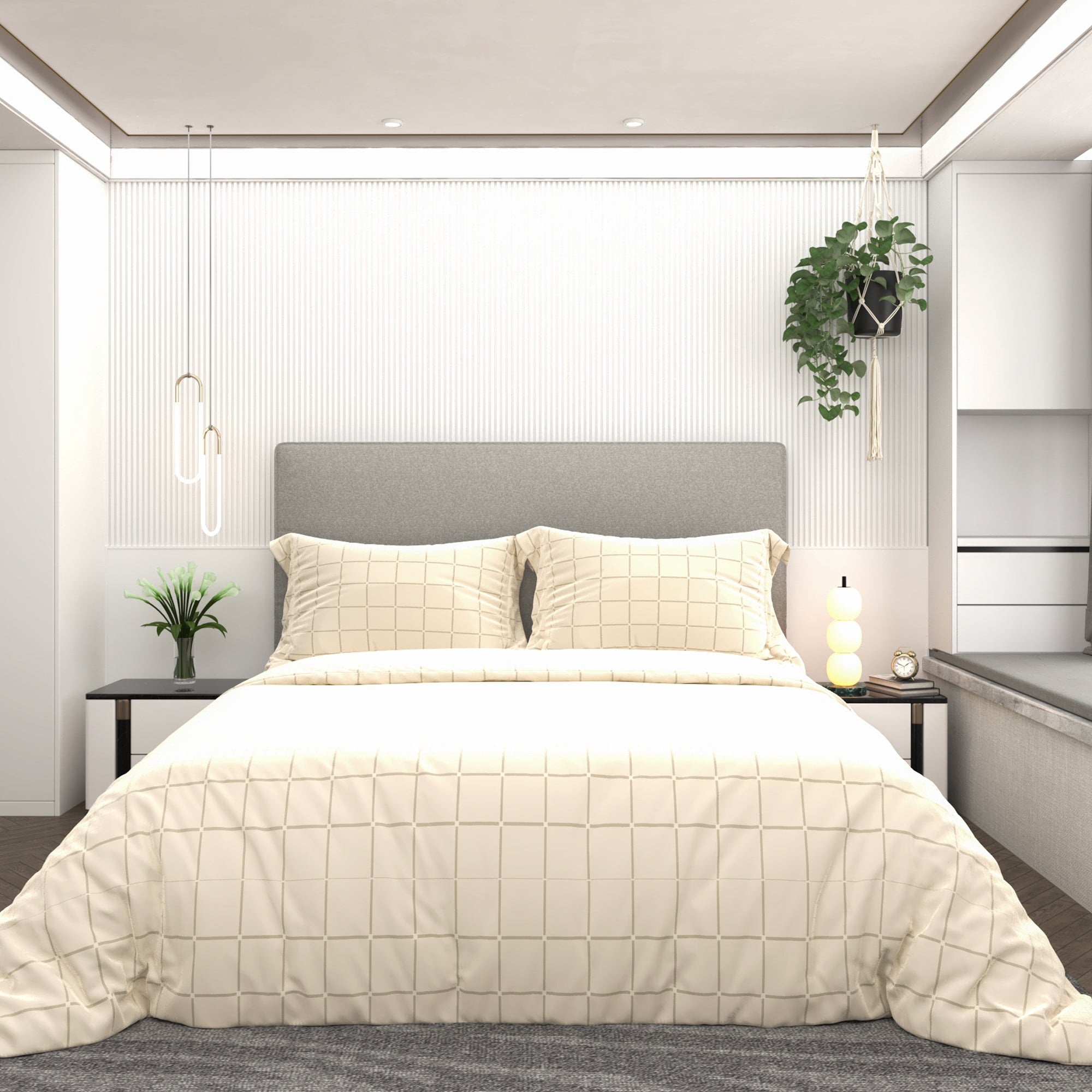 Printed Duvet Cover 3 Piece Set - Cotton