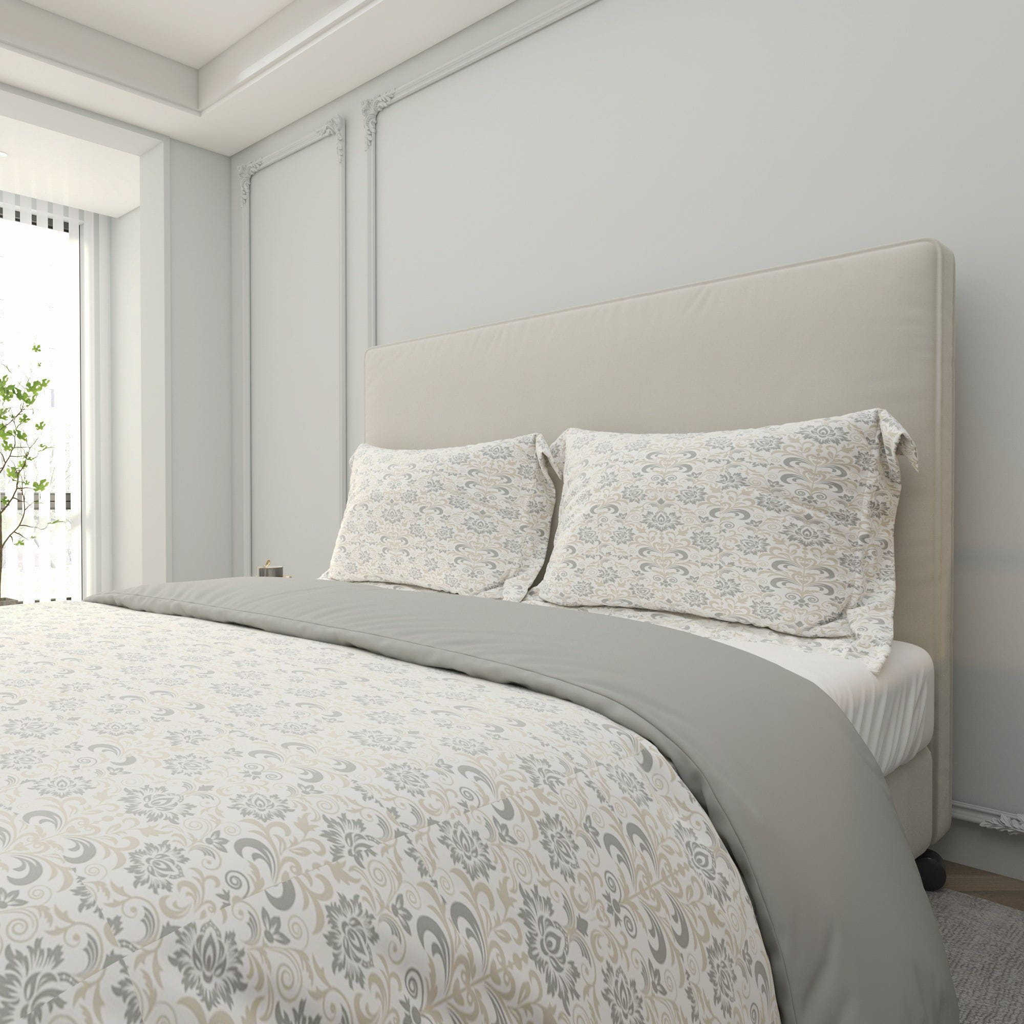 Printed Duvet Cover 3 Piece Set - Cotton