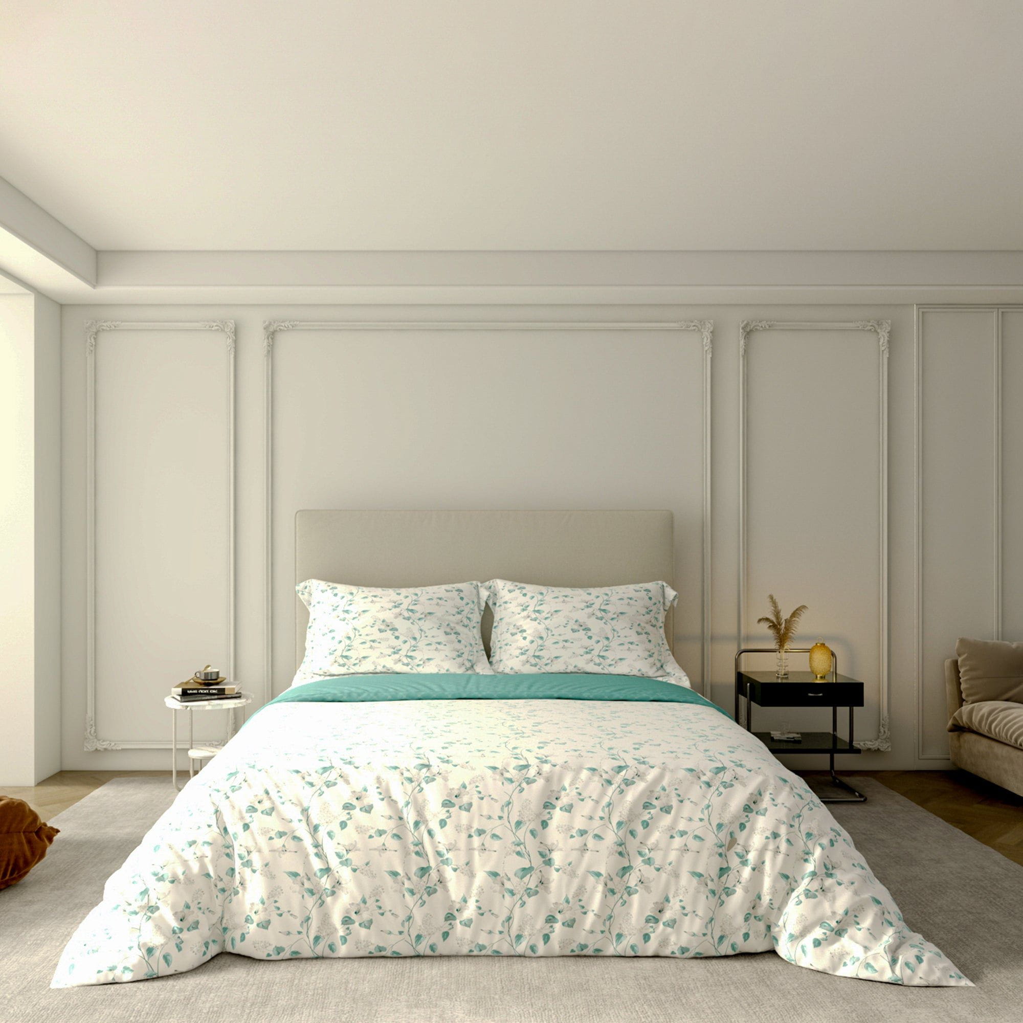 Printed Duvet Cover 3 Piece Set - Cotton