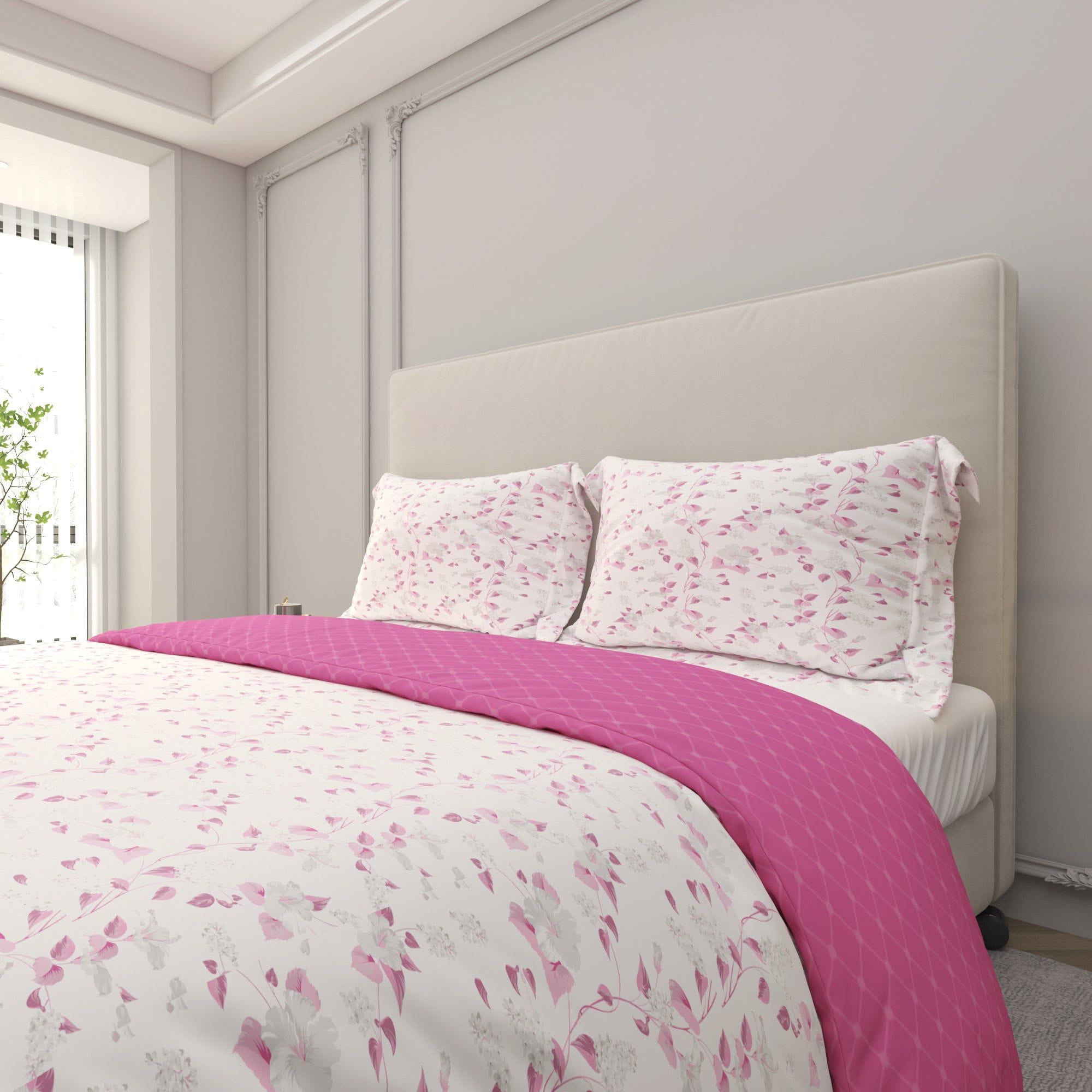 Printed Duvet Cover 3 Piece Set - Cotton