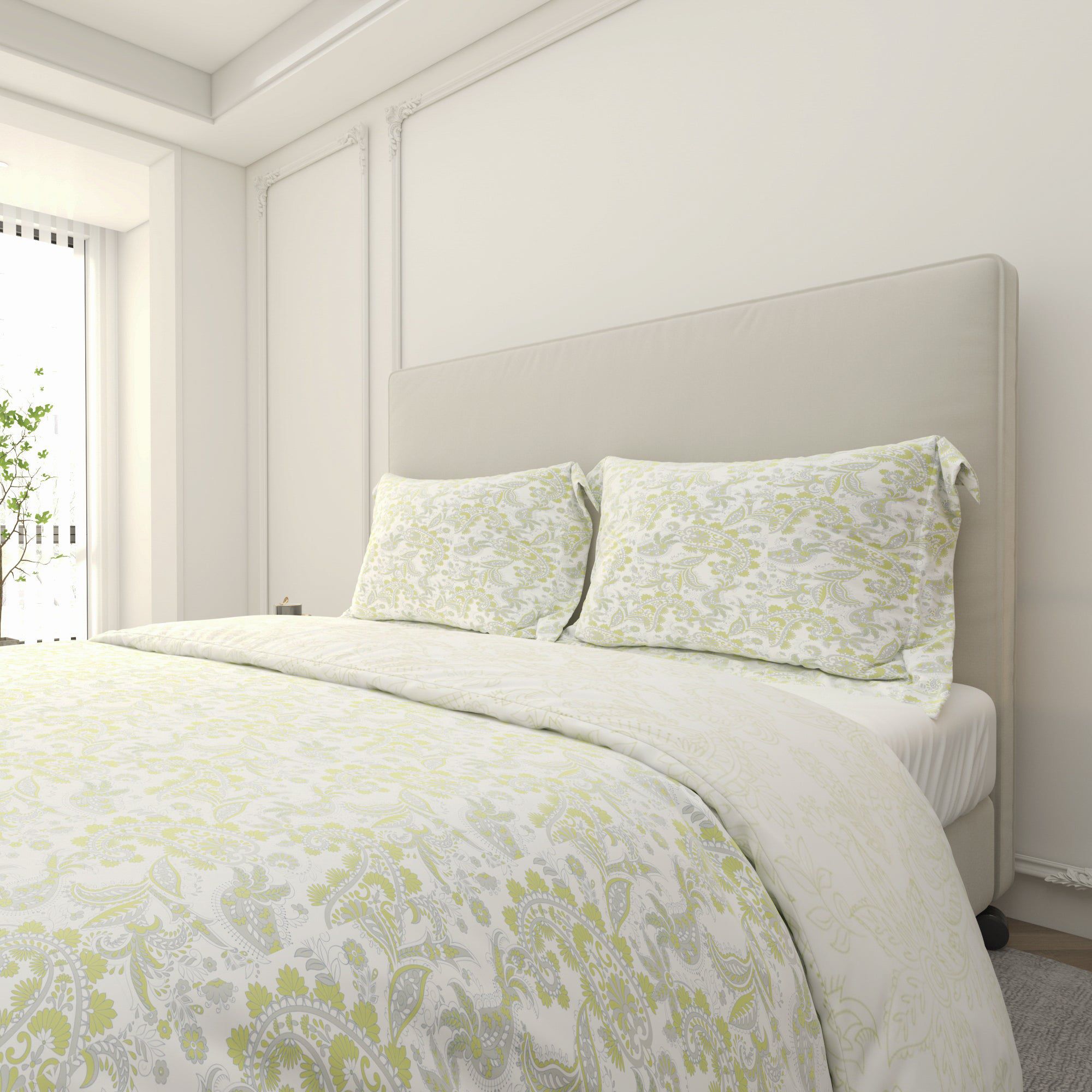 Printed Duvet Cover 3 Piece Set - Cotton