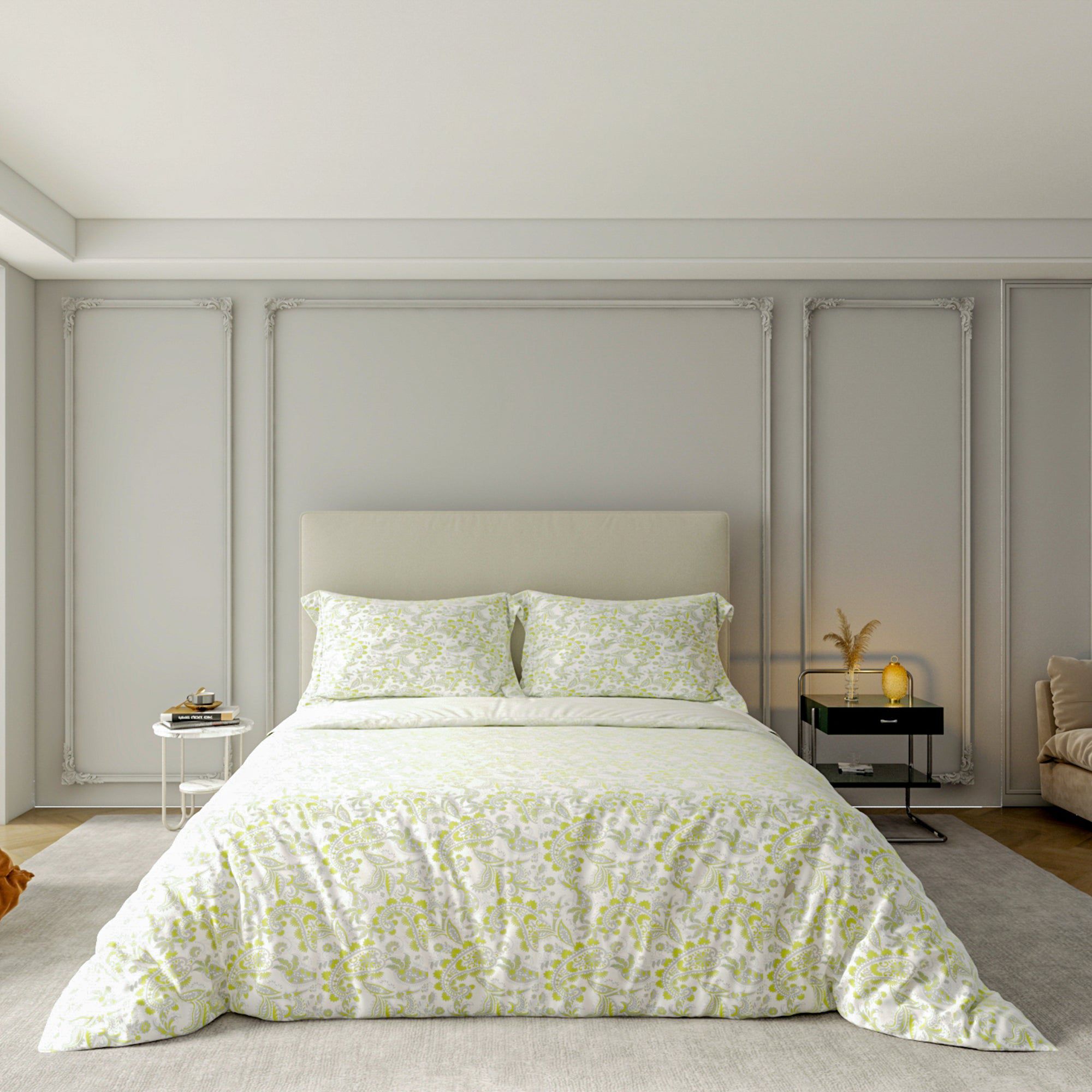 Printed Duvet Cover 3 Piece Set - Cotton