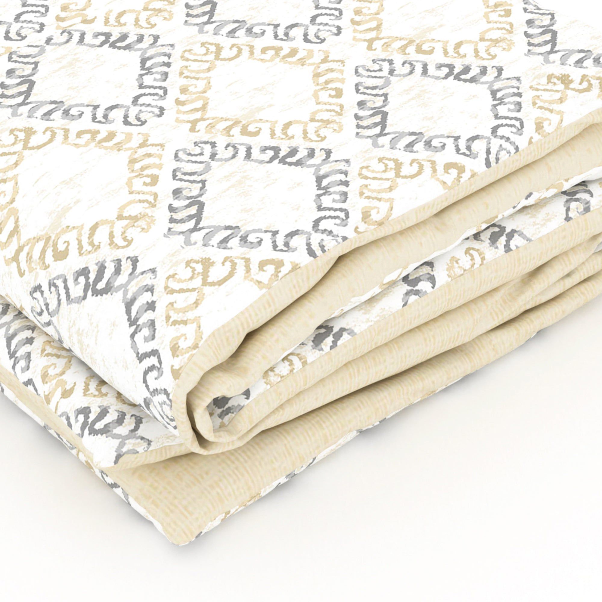Printed Duvet Cover 3 Piece Set - Cotton