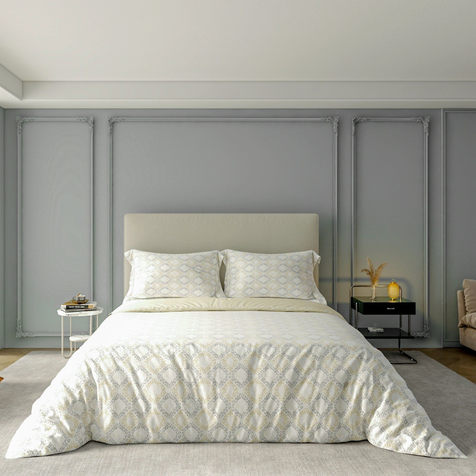 Printed Duvet Cover 3 Piece Set - Cotton