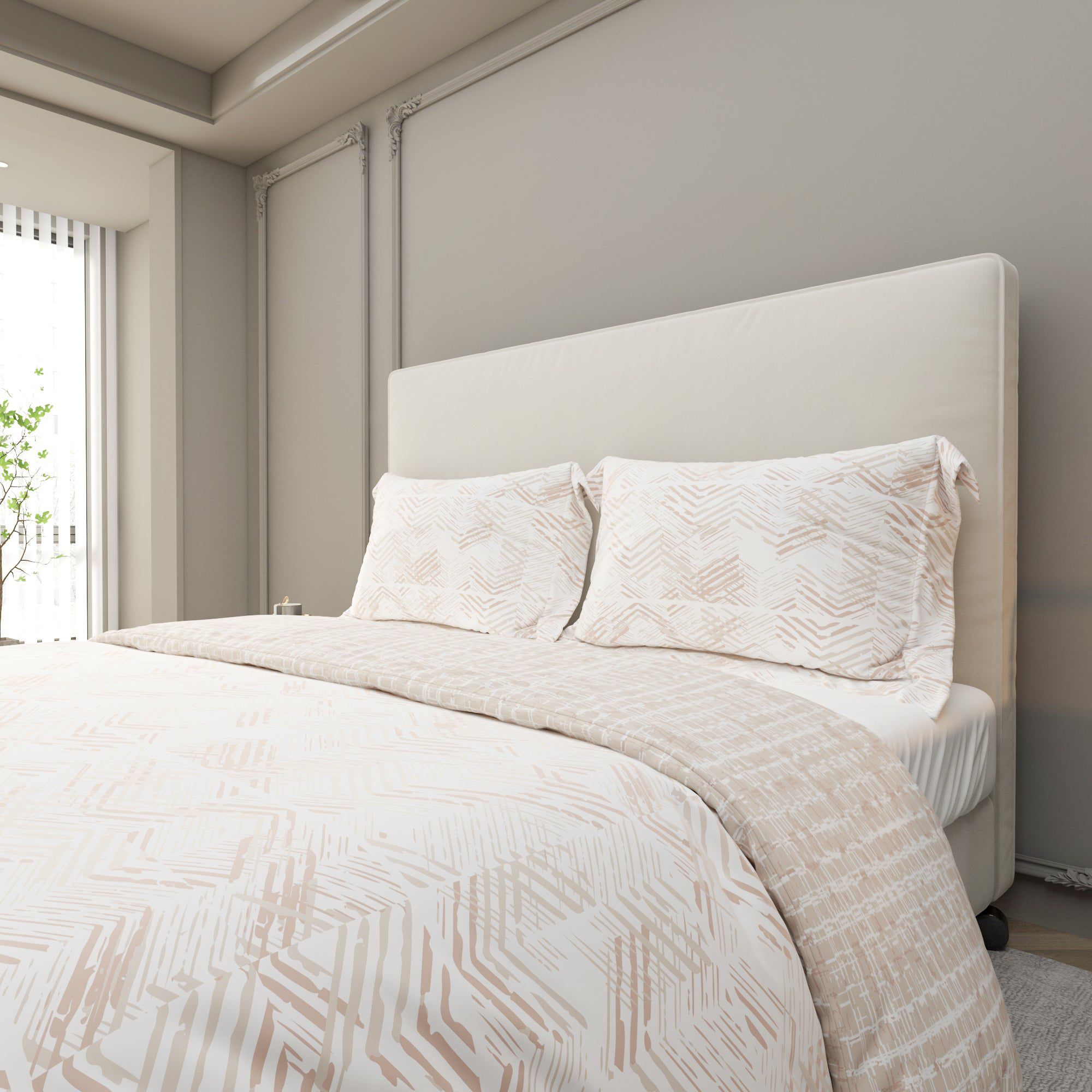 Printed Duvet Cover 3 Piece Set - Cotton