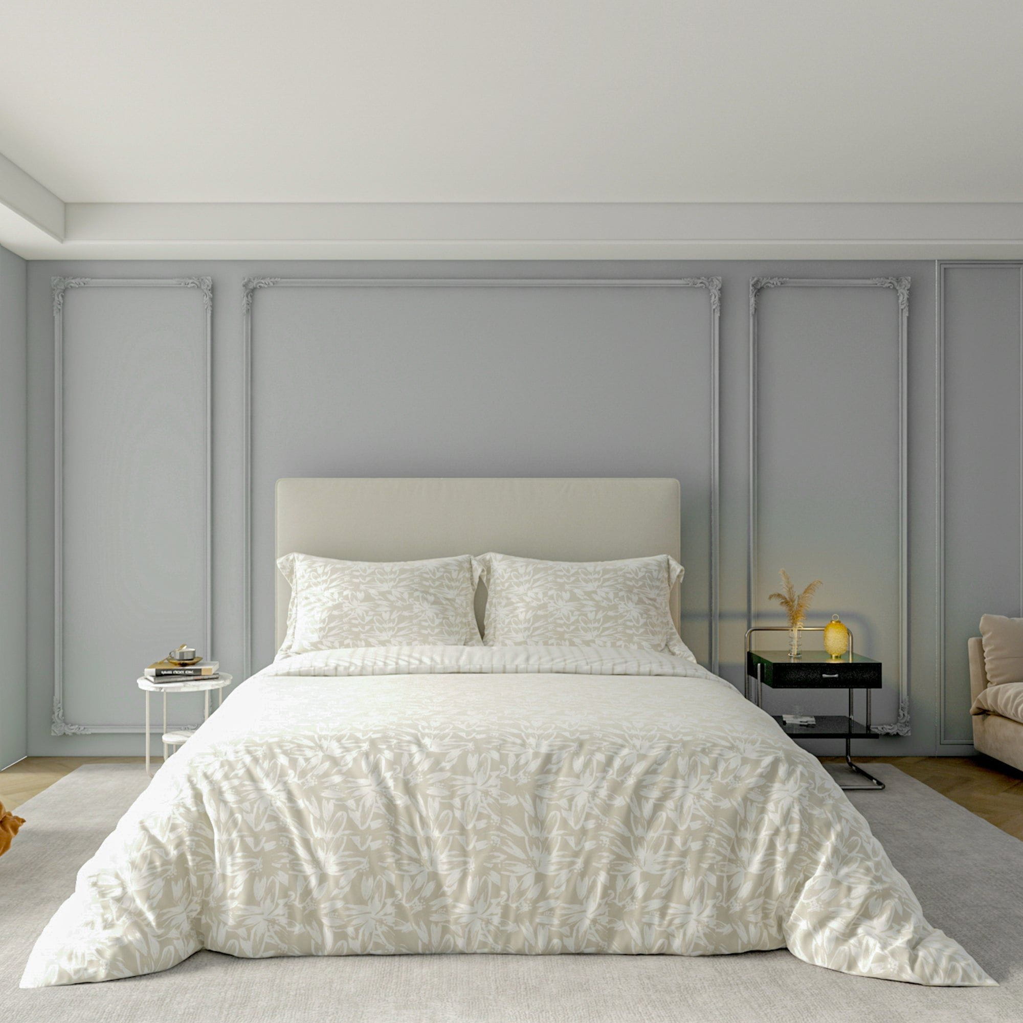 Printed Duvet Cover 3 Piece Set - Cotton